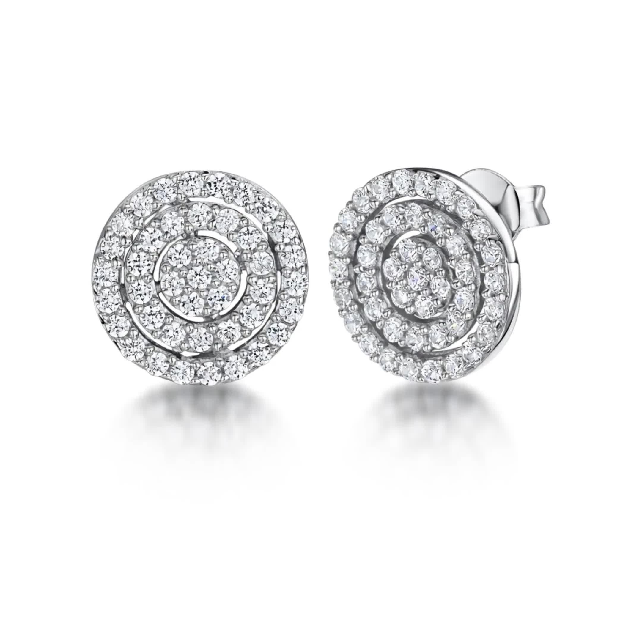 Jools by Jenny Brown cubic zirconia stud earrings (British brand)