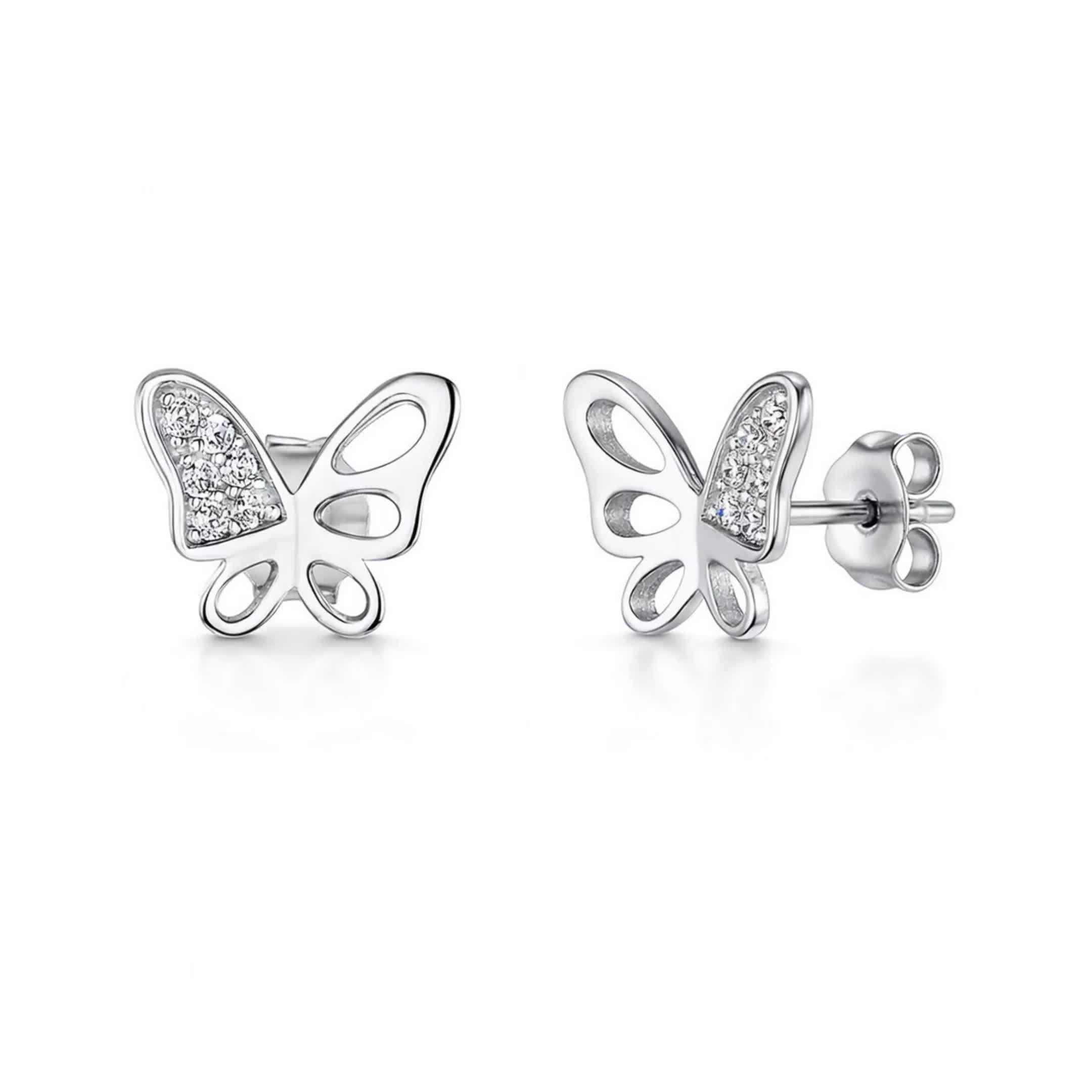 Jools by Jenny Brown cutout butterfly stud earrings, UK version