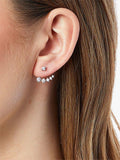 Jools cubic zirconia drop earrings silver, UK version