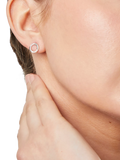 Jools by Jenny Brown half pave circle stud earrings (British brand)