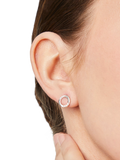 Jools by Jenny Brown half pave circle stud earrings (British brand)