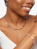 Jools by Jenny Brown Halb-Pavé-Glieder-Ohrhänger 3 cm, UK-Version