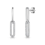 Jools by Jenny Brown Halb-Pavé-Glieder-Ohrhänger 3 cm, UK-Version