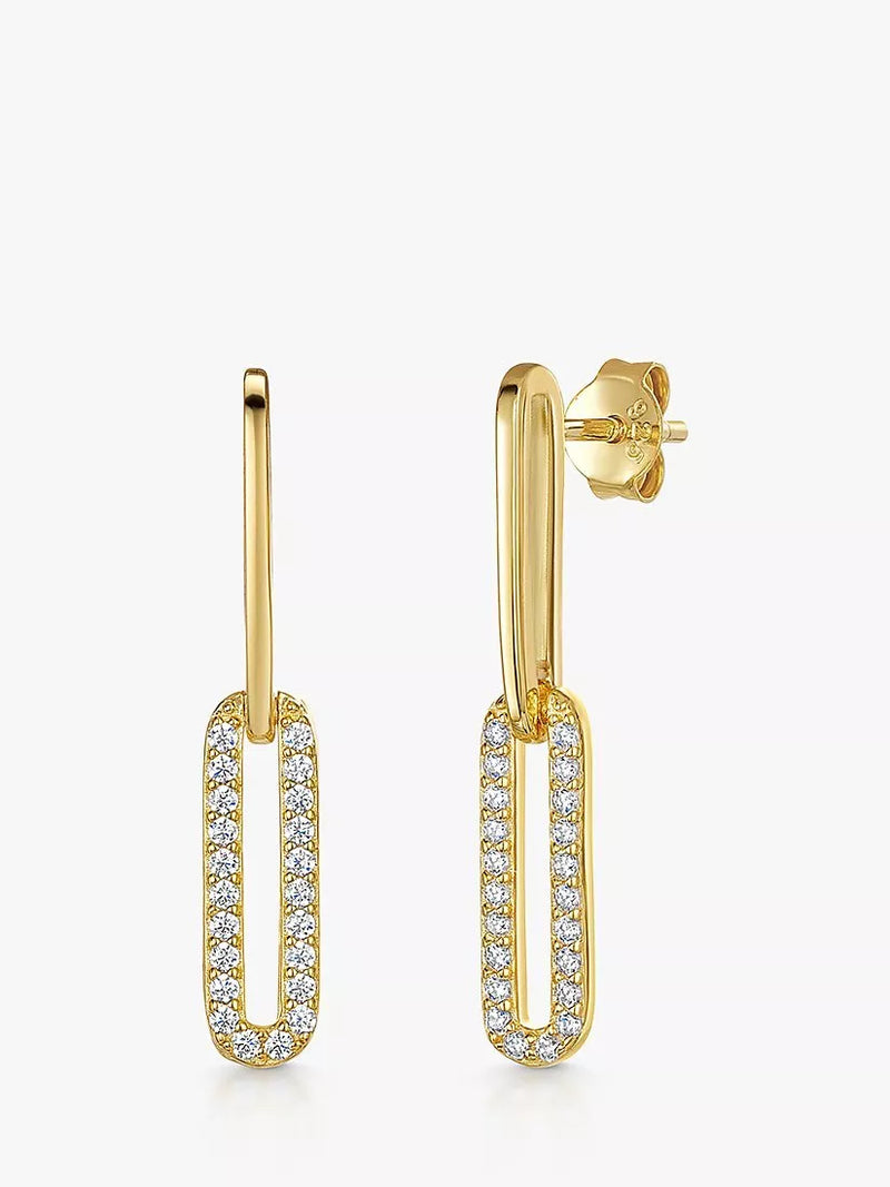 Jools by Jenny Brown Halb-Pavé-Glieder-Ohrhänger