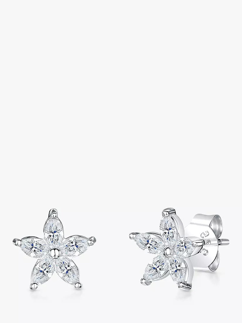 Jools by Jenny Brown marquise cubic zirconia stud earrings, UK version