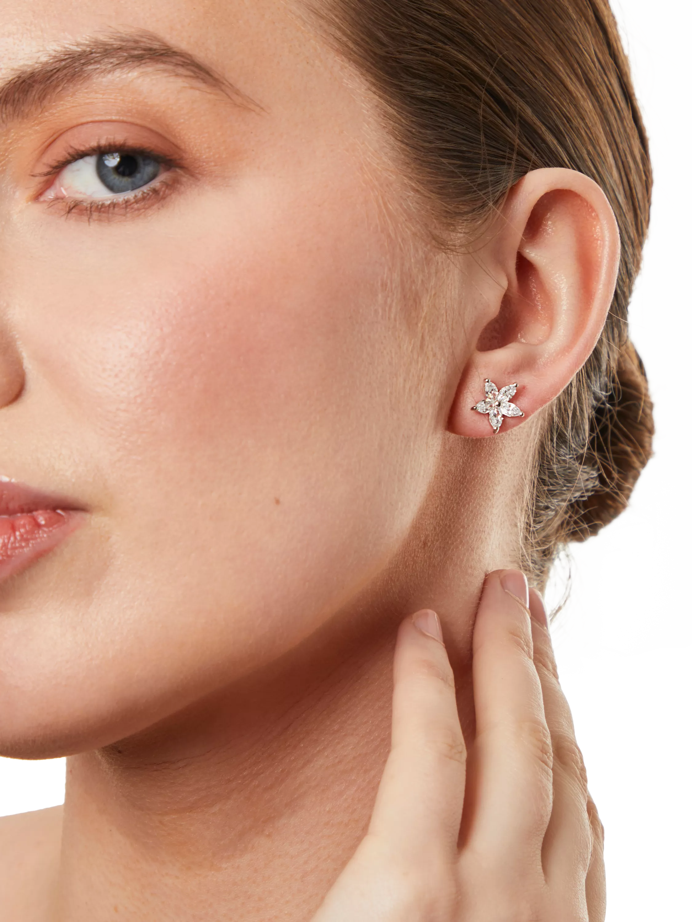 Jools by Jenny Brown marquise cubic zirconia stud earrings, UK version