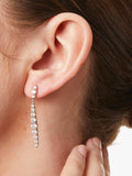 Jools by Jenny Brown cubic zirconia drop earrings 4cm, imported from the UK