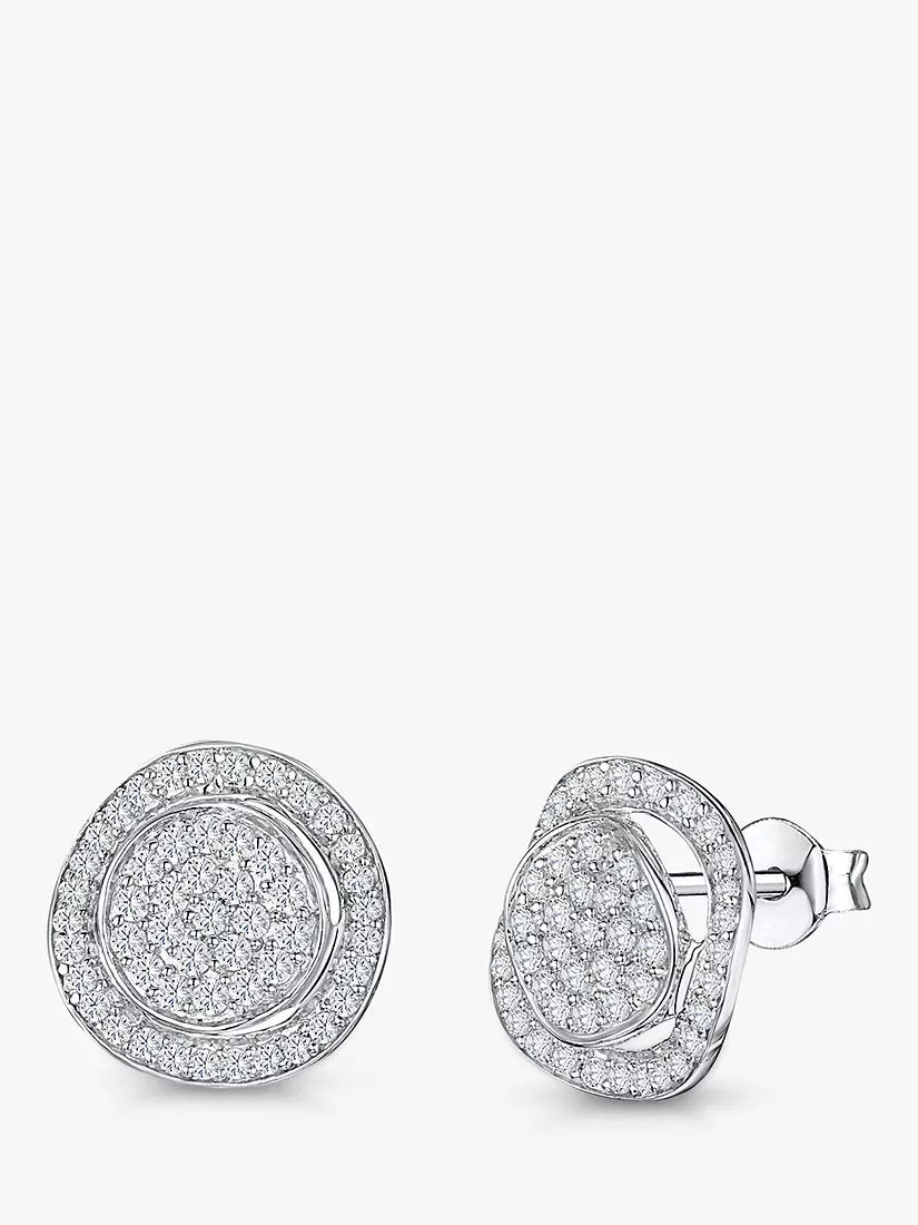 Jools by Jenny Brown stud earrings silver, imported from the UK