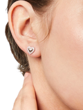Jools by Jenny Brown heart earrings cubic zirconia, imported from the UK