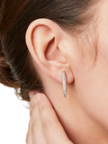 Jools by Jenny Brown silver pave cubic zirconia stem drop earrings (British brand)