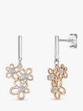 Jools by Jenny Brown cubic zirconia drop earrings rose gold - British product