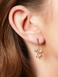 Jools by Jenny Brown cubic zirconia drop earrings rose gold - British product