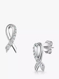 Jools by Jenny Brown cubic zirconia earrings silver, imported from the UK