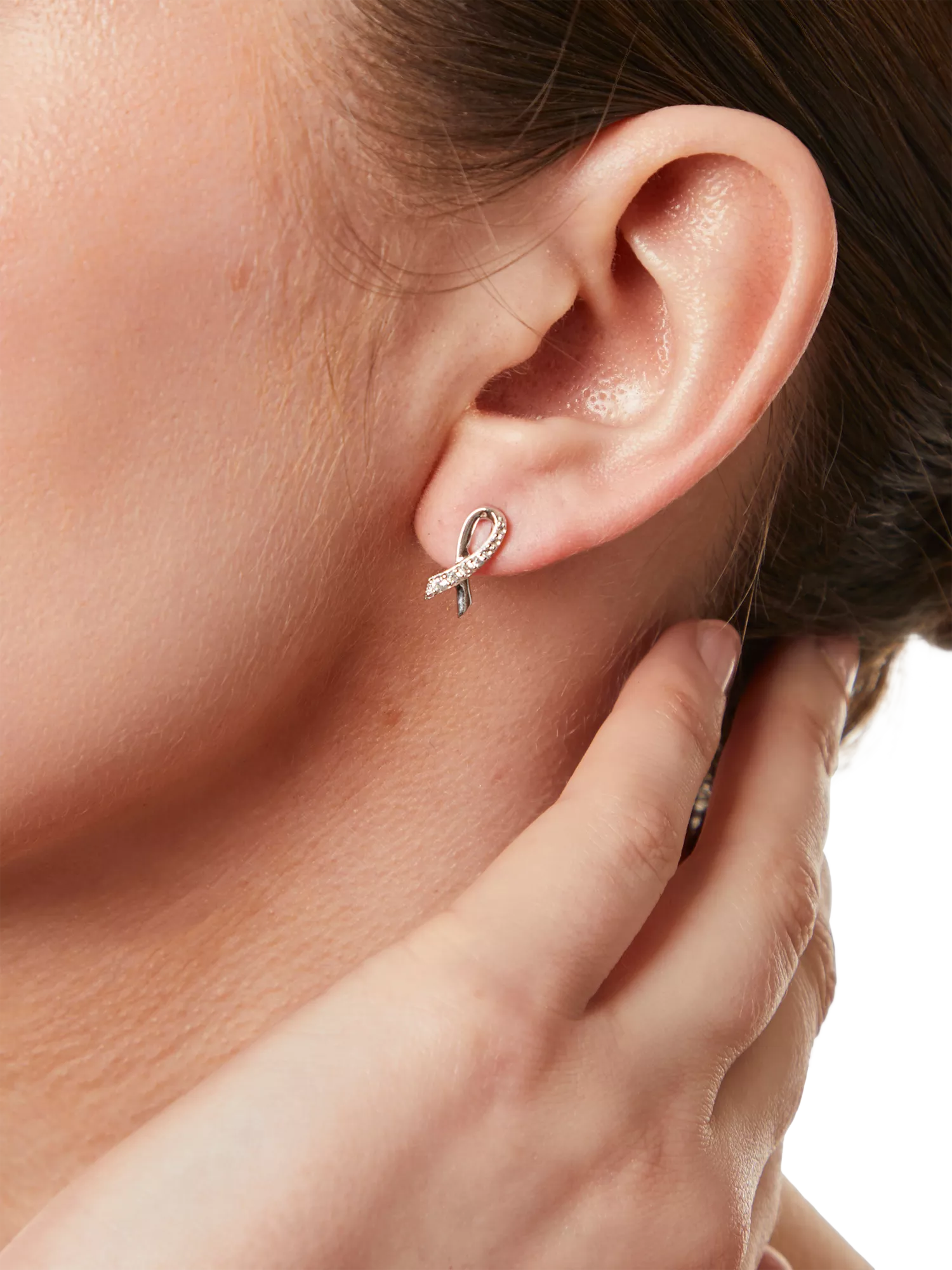 Jools by Jenny Brown cubic zirconia earrings silver, imported from the UK