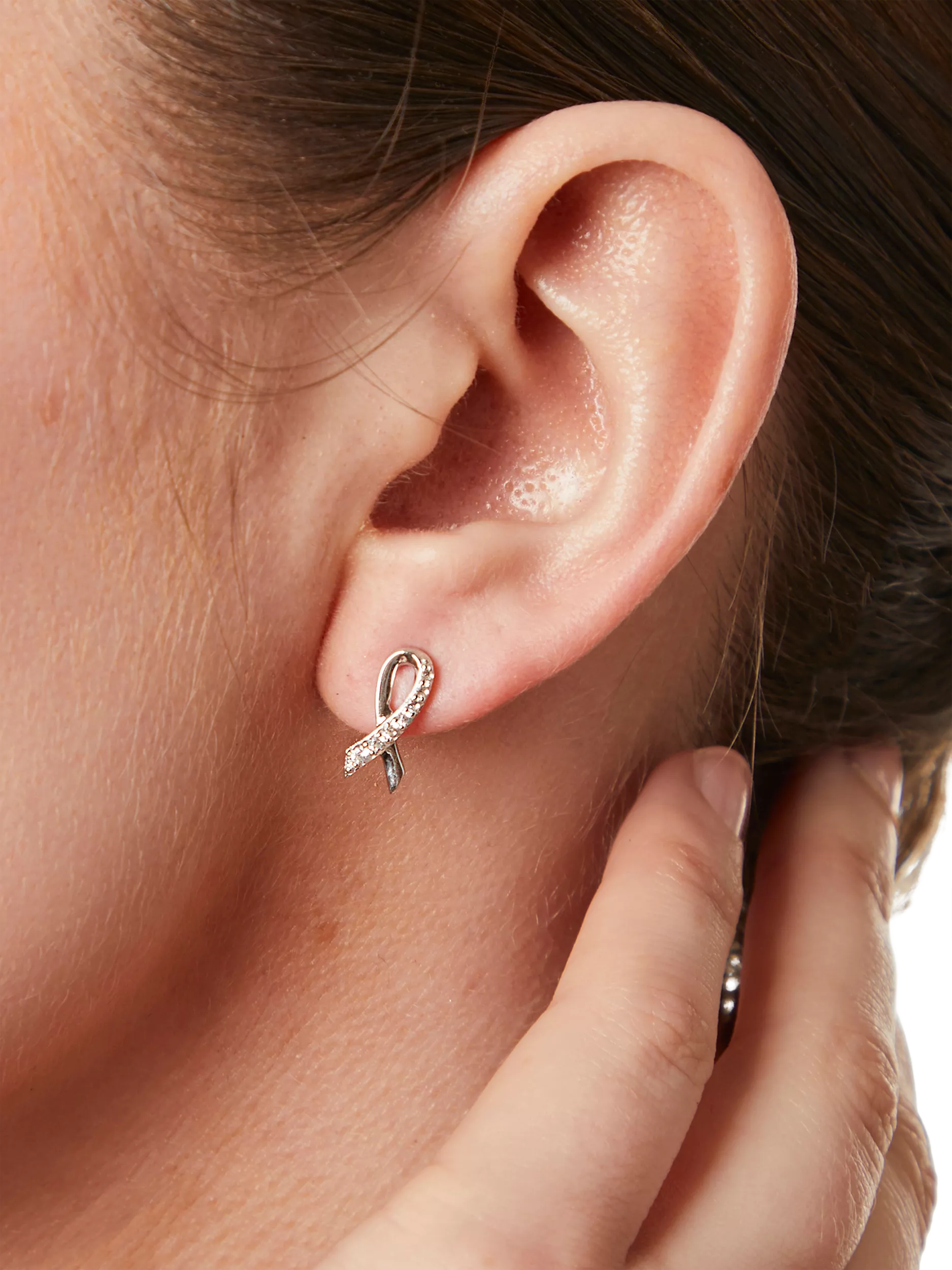 Jools by Jenny Brown cubic zirconia earrings silver, imported from the UK
