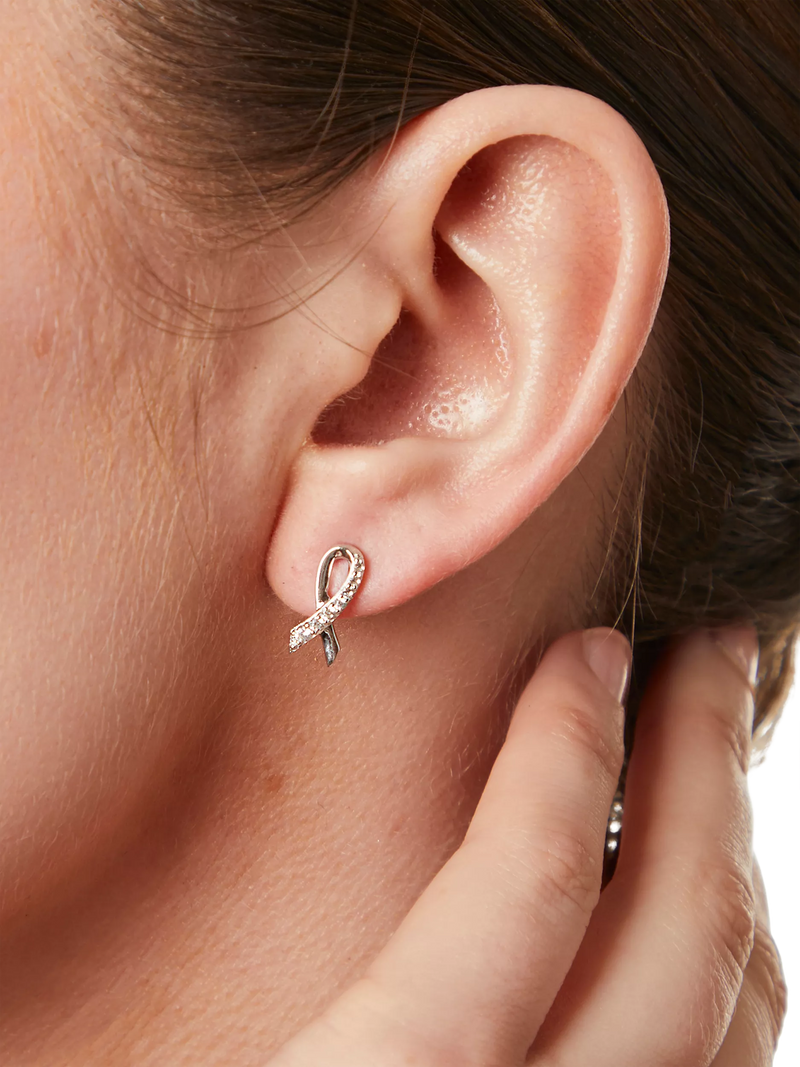 Jools by Jenny Brown cubic zirconia earrings silver, imported from the UK