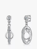 Jools by Jenny Brown cubic zirconia ring drop earrings silver, imported from the UK