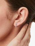 Jools by Jenny Brown small pave bar stud earrings silver, UK version