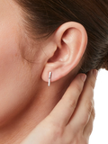Jools by Jenny Brown small pave bar stud earrings silver, UK version