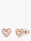 Jools by Jenny Brown Woven Heart Stud Earrings