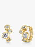 Jools by Jenny Brown Cubic Zirconia Bubble Huggie Earrings, Silver
