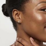 Jools by Jenny Brown open petal stud earrings in sterling silver, UK version