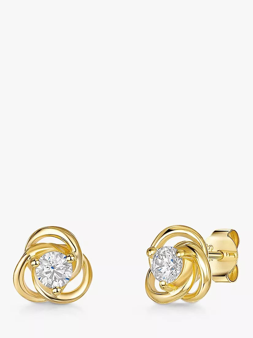 Jools by Jenny Brown Cubic Zirconia Venn Circle Stud Earrings
