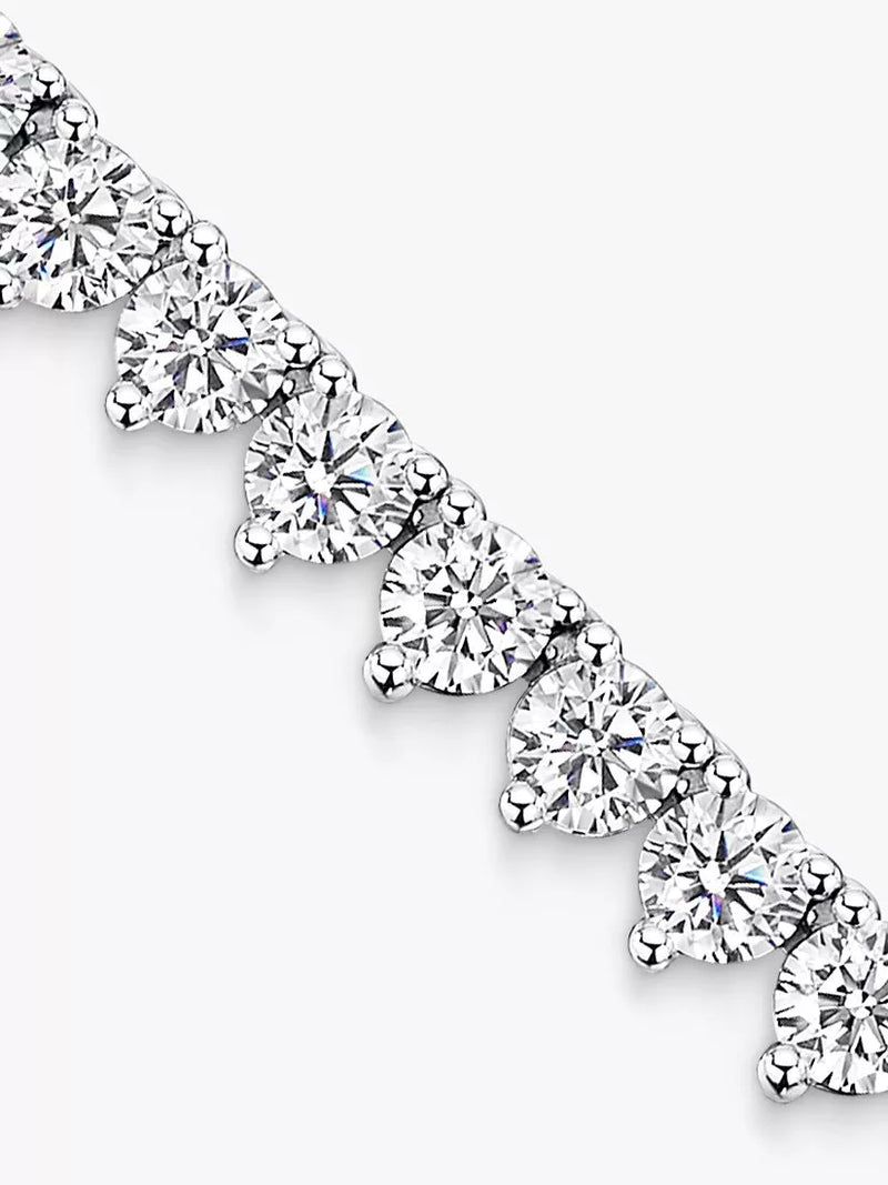 Jools by Jenny Brown 3mm cubic zirconia tennis necklace silver, imported from the UK