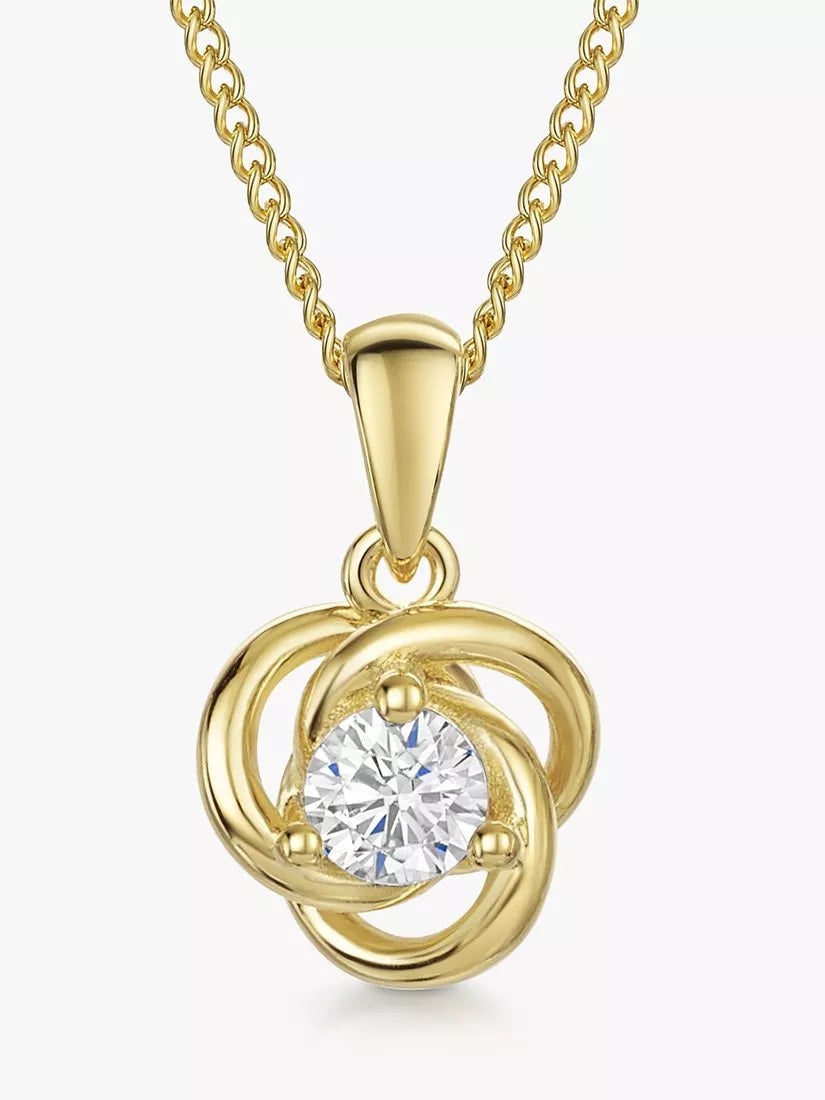 Jools by Jenny Brown cubic zirconia pendant necklace 16 inch (British brand)