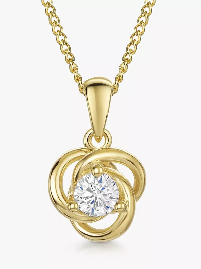 Jools by Jenny Brown cubic zirconia pendant necklace 16 inch (British brand)