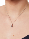 Jools by Jenny Brown cubic zirconia pendant necklace silver (British brand)