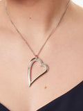 Jools by Jenny Brown heart pendant necklace with cubic zirconia (British brand)