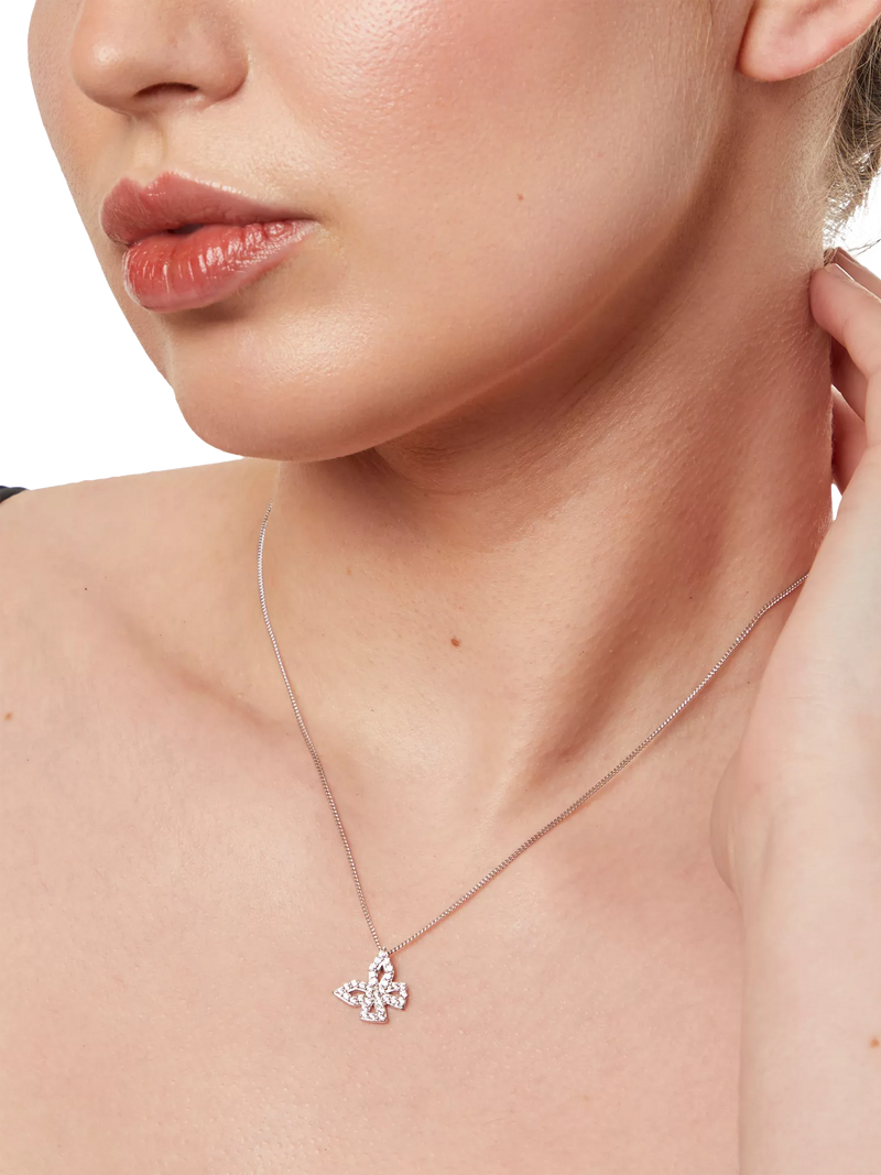 Jools by Jenny Brown butterfly pendant necklace silver, UK version