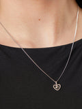 Jools by Jenny Brown woven heart pendant rhodium sterling silver (British brand)