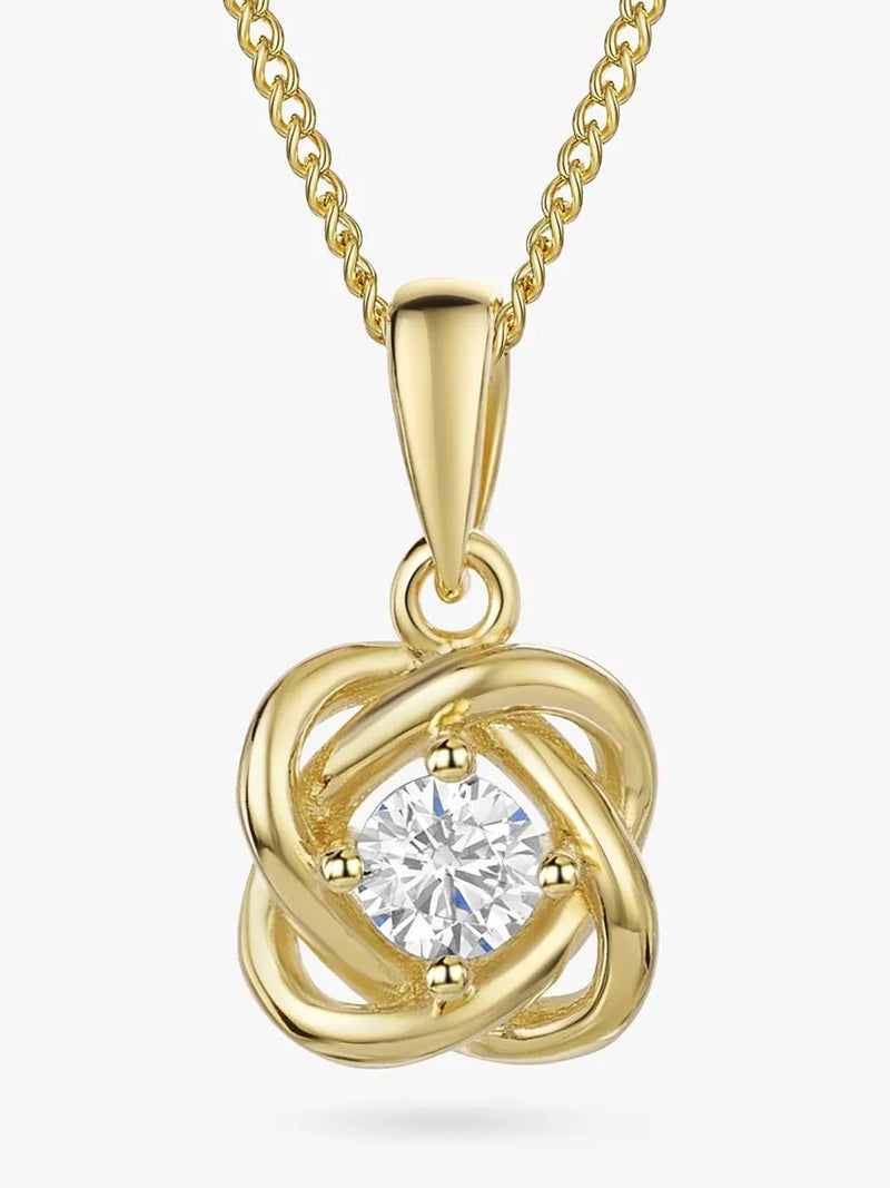 Jools by Jenny Brown Woven Cubic Zirconia Pendant Necklace 41-46cm
