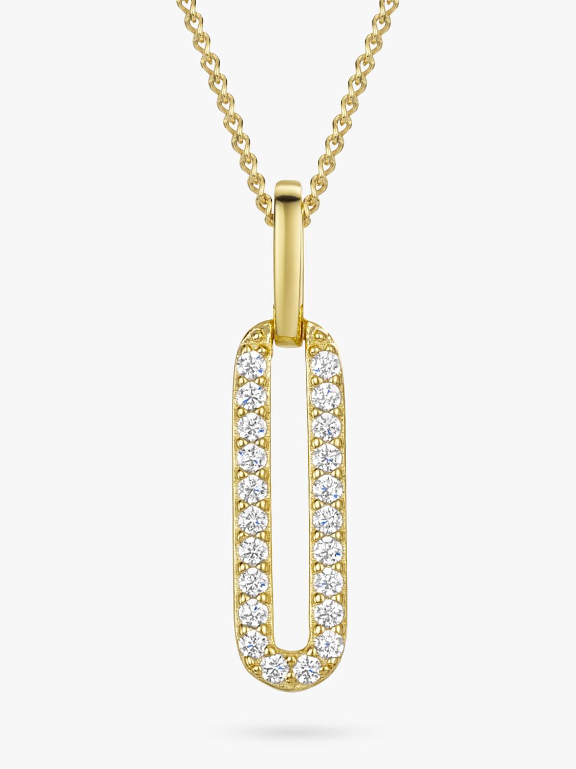 Jools by Jenny Brown cubic zirconia small link pendant necklace (British brand)