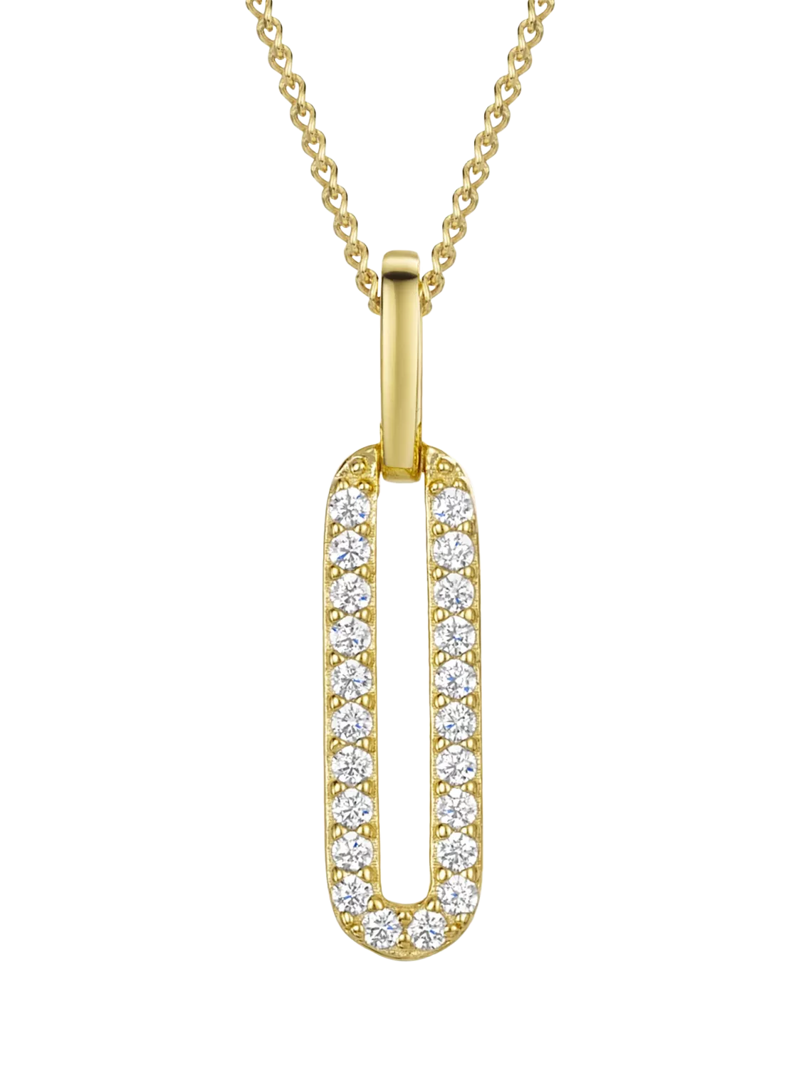 Jools by Jenny Brown Cubic Zirconia Small Link Pendant Necklace