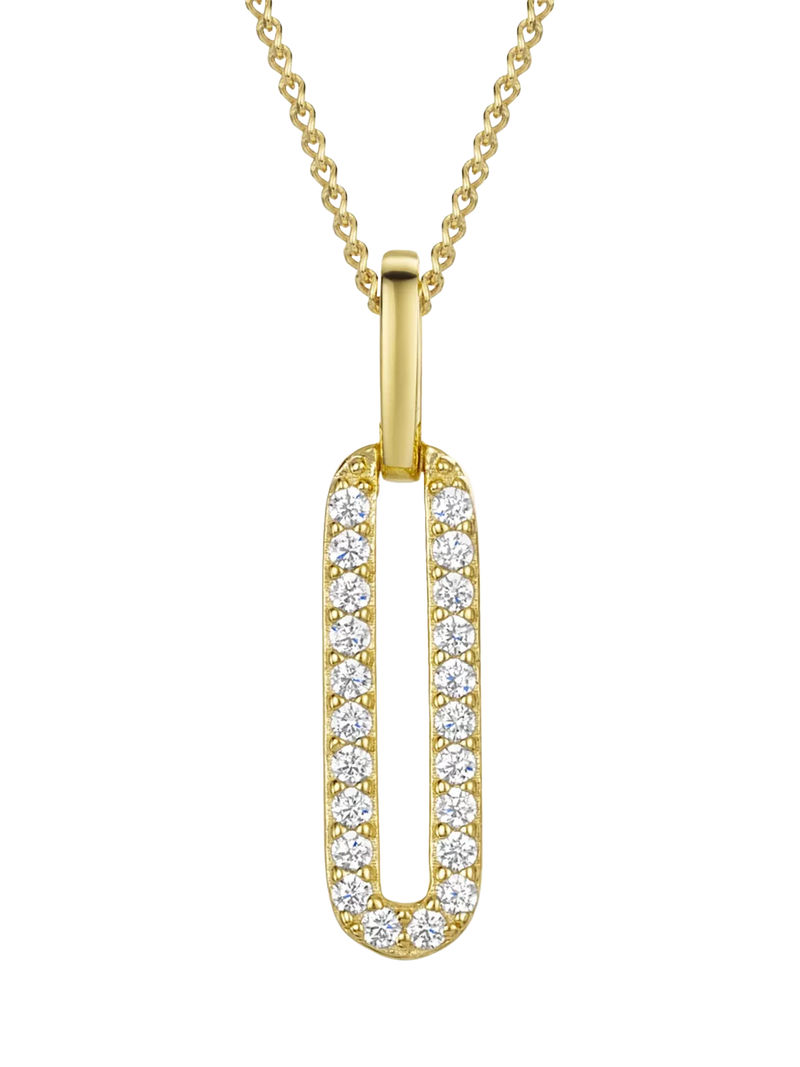 Jools by Jenny Brown Cubic Zirconia Small Link Pendant Necklace