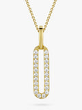Jools by Jenny Brown cubic zirconia small link pendant necklace (British brand)