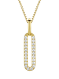 Jools by Jenny Brown Cubic Zirconia Small Link Pendant Necklace
