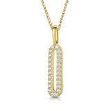 Jools by Jenny Brown cubic zirconia small link pendant necklace (British brand)