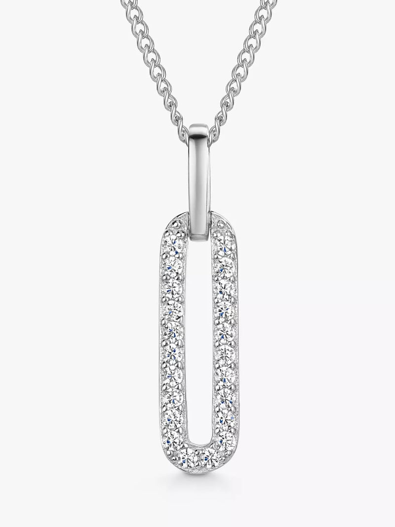 Jools by Jenny Brown cubic zirconia small link pendant necklace (British brand)