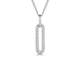 Jools by Jenny Brown cubic zirconia small link pendant necklace (British brand)