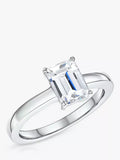 Jools by Jenny Brown Smaragdschliff Zirkonia-Ring Silber