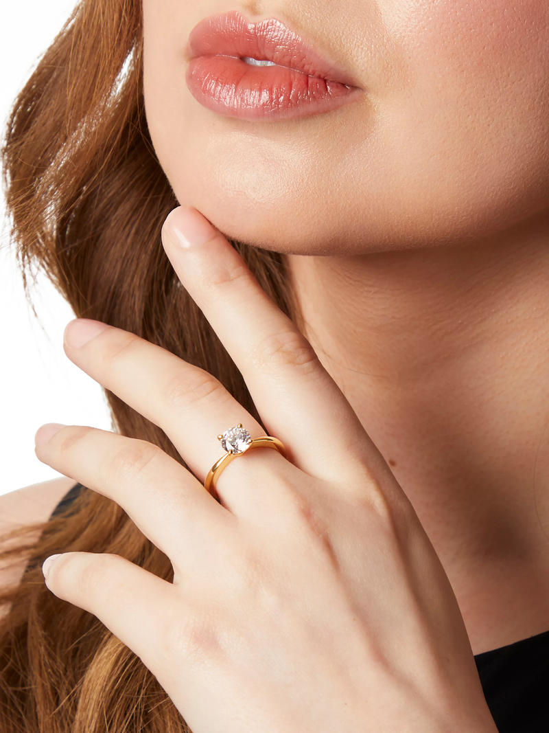 Jools by Jenny Brown round cut cubic zirconia ring - British product