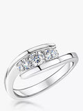 Jools by Jenny Brown silver 3 stone band ring, imported from the UK