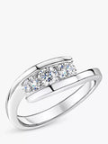 Jools by Jenny Brown 3 Stone Band Ring Silver