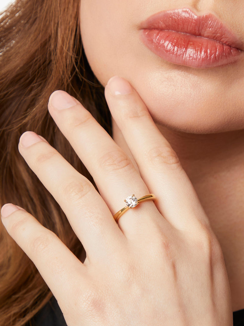 Jools by Jenny Brown solitaire cubic zirconia ring 5mm - British product