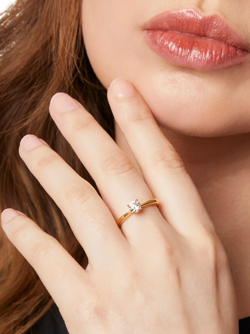Jools by Jenny Brown solitaire cubic zirconia ring 5mm - British product