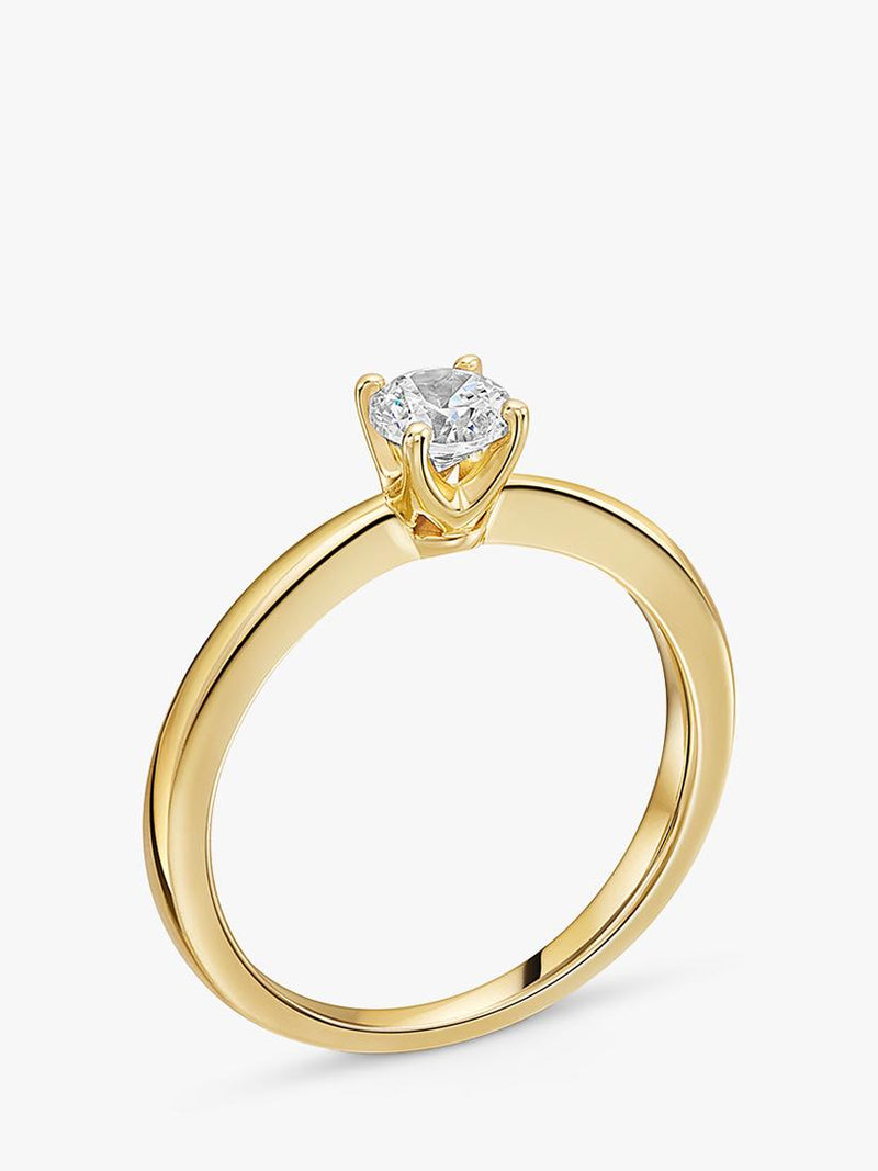 Jools by Jenny Brown solitaire cubic zirconia ring 5mm - British product